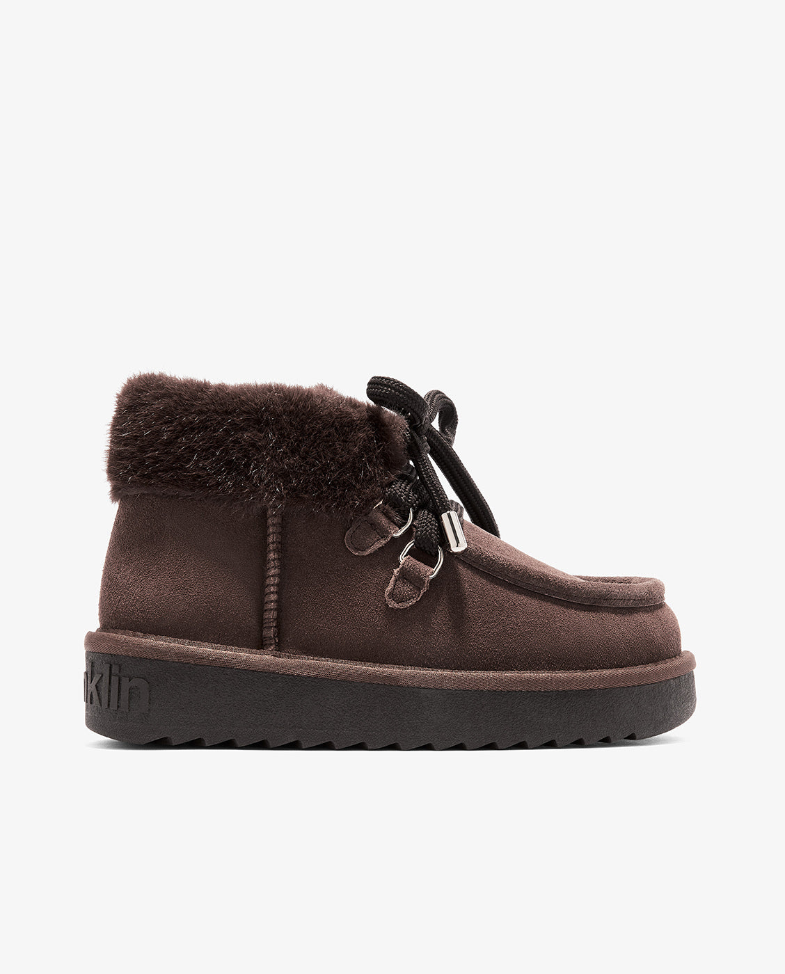Botas de pelo de mujer estilo australianas de piel nordic mid pelo - D.Franklin - Marrón Marrón-1