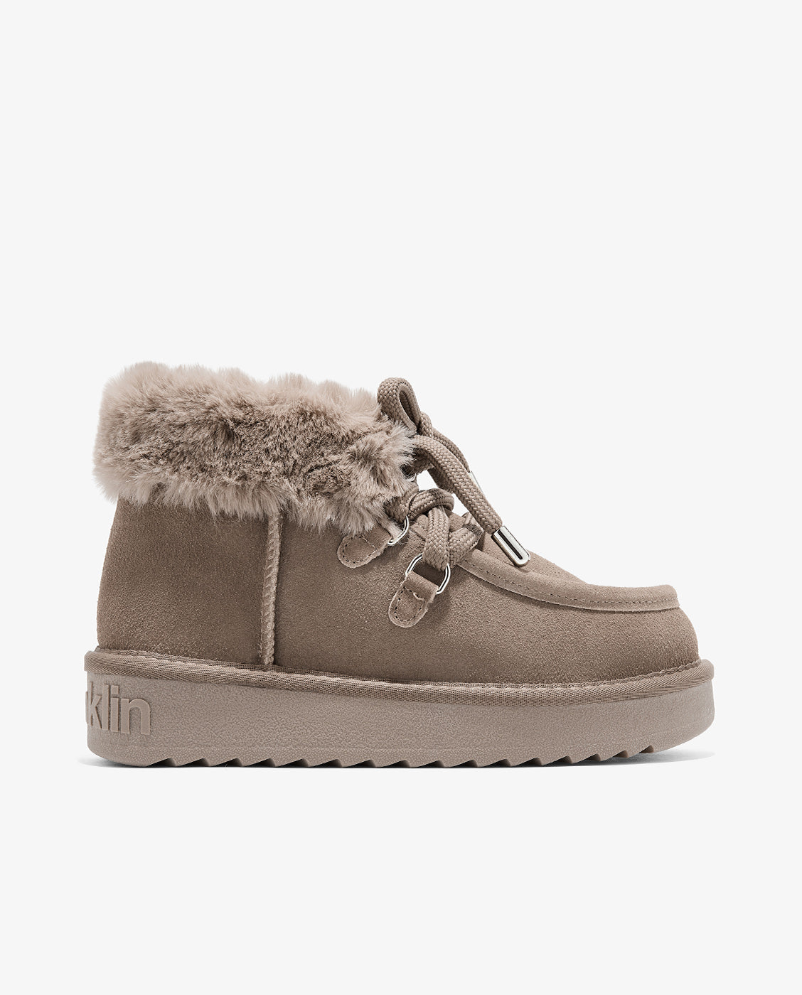 Botas de pelo de mujer estilo australianas de piel nordic mid pelo - D.Franklin - Gris Gris-1