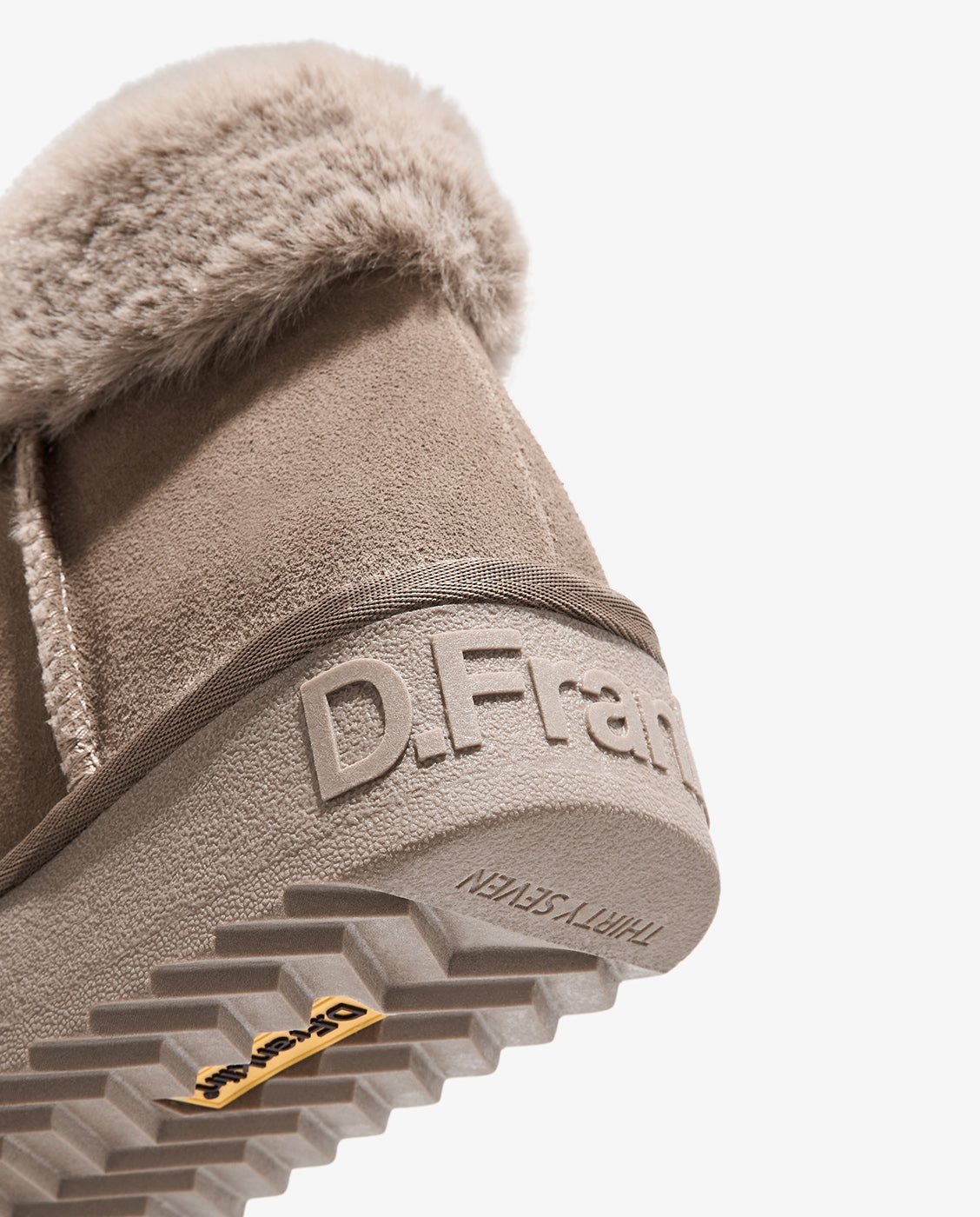 Botas de pelo de mujer estilo australianas de piel nordic mid pelo - D.Franklin - Gris Gris-3