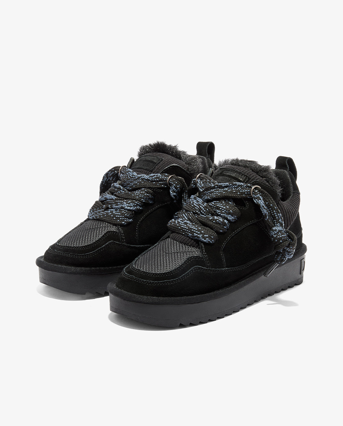 Botas de pelo de mujer estilo australianas de ante nordic snk - D.Franklin - Negro Negro-3