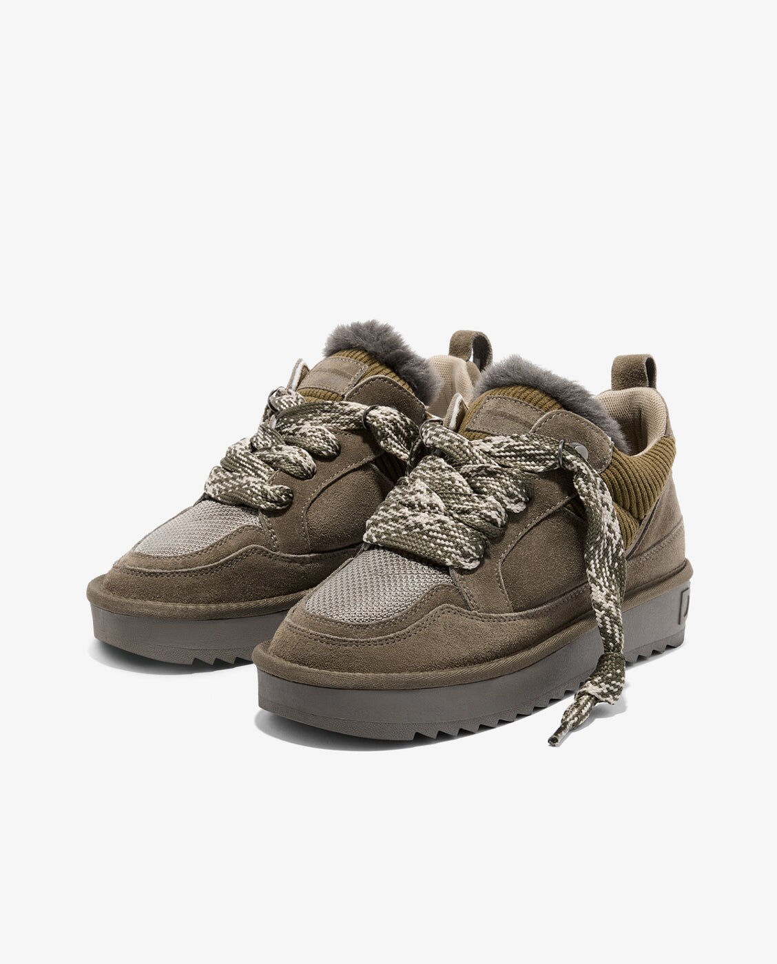 Botas de pelo de mujer estilo australianas de ante nordic snk - D.Franklin - Kaki Kaki-4