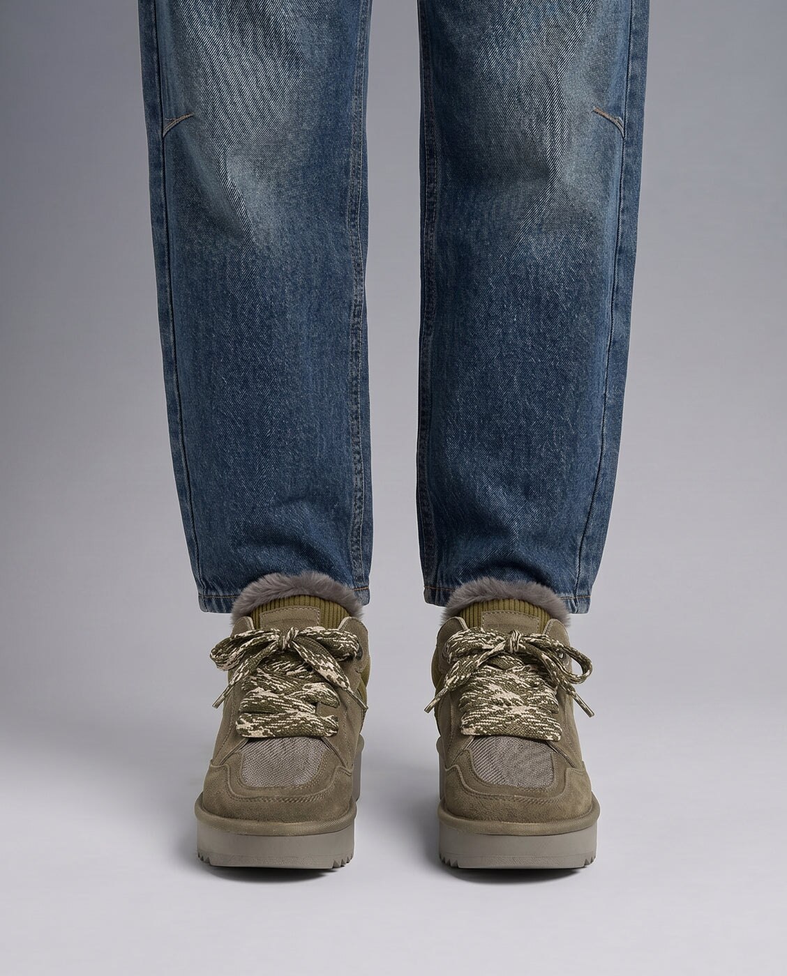 Botas de pelo de mujer estilo australianas de ante nordic snk - D.Franklin - Kaki Kaki-2