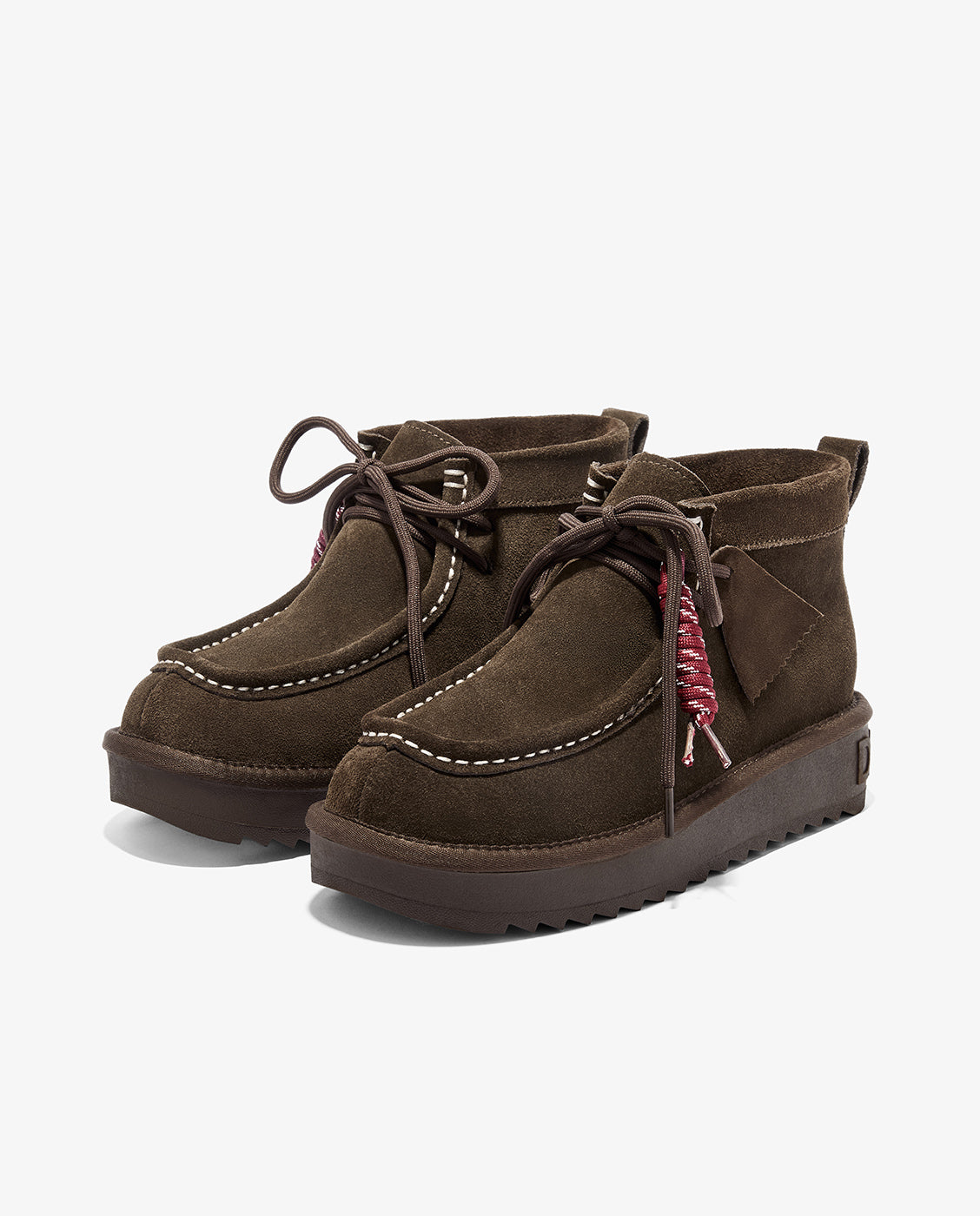 Botas de pelo de mujer estilo australianas de ante nordic bord - D.Franklin - Marrón Marrón-3
