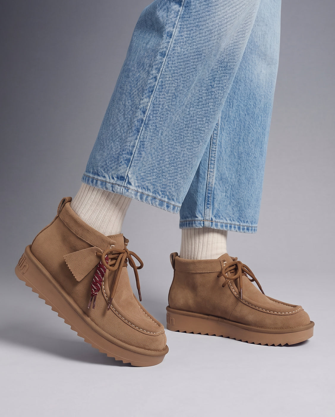 Botas de pelo de mujer estilo australianas de ante nordic bord - D.Franklin - Beige Beige-2