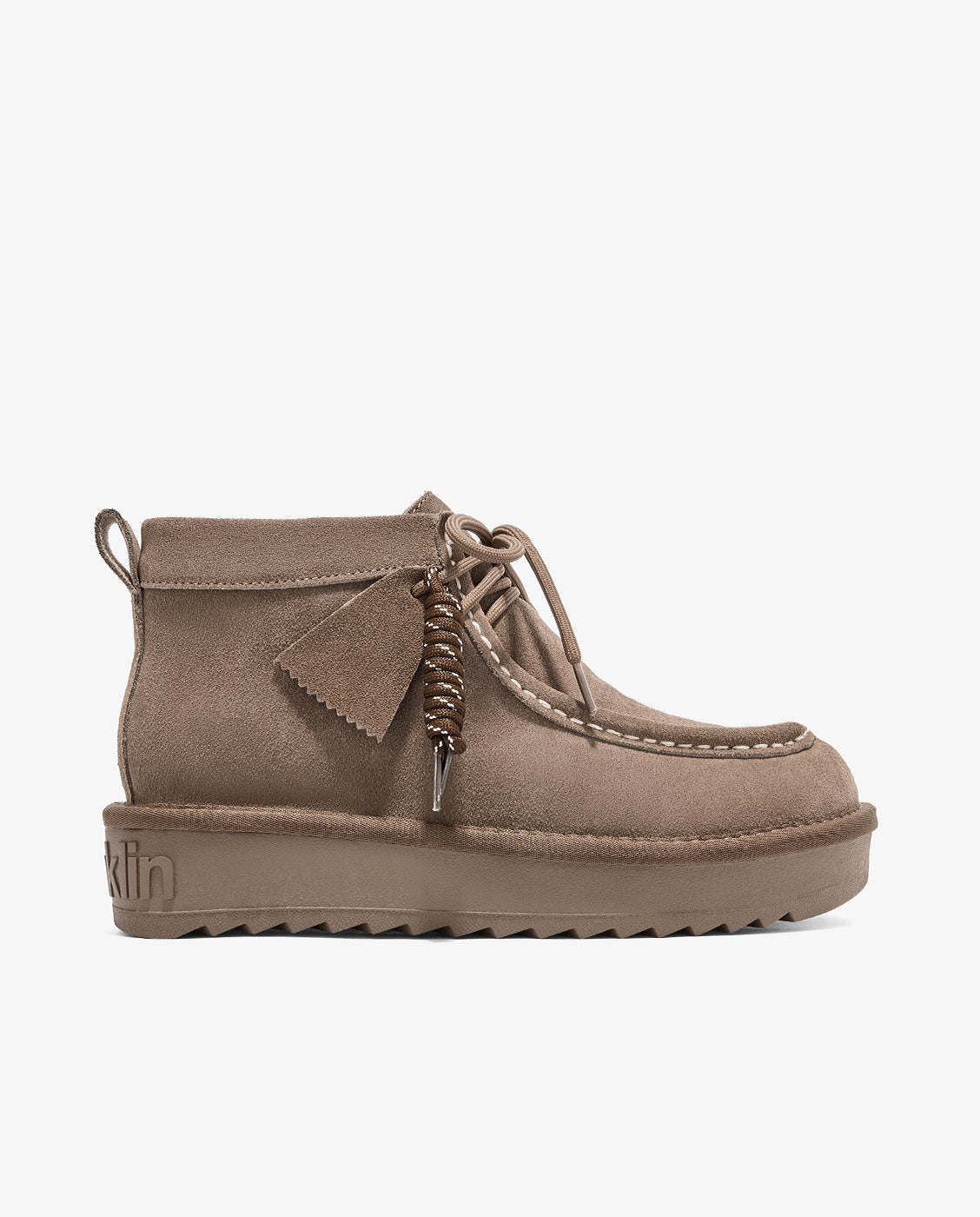 Botas de pelo de mujer estilo australianas de ante nordic bord - D.Franklin - Gris Gris-1