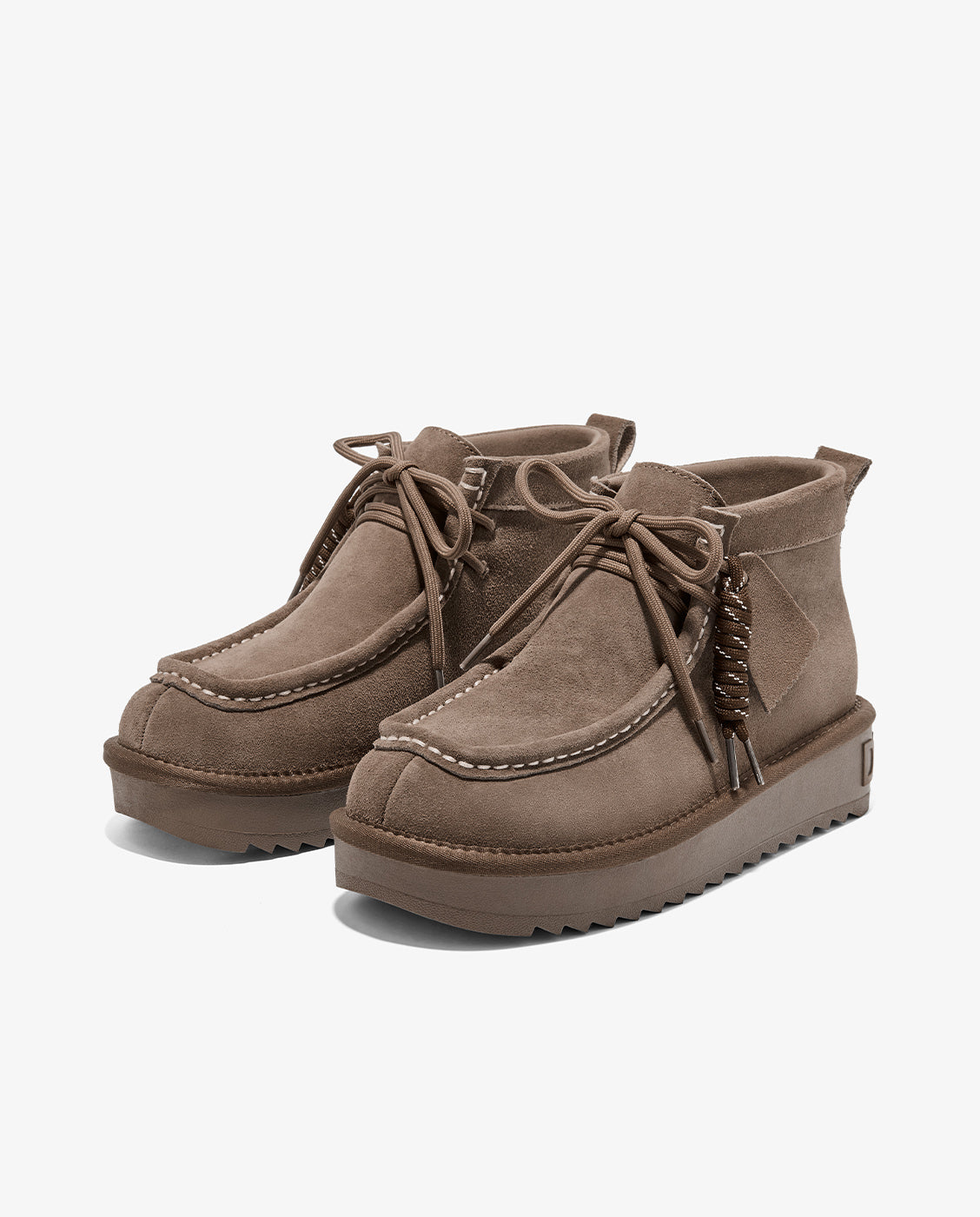 Botas de pelo de mujer estilo australianas de ante nordic bord - D.Franklin - Gris Gris-4