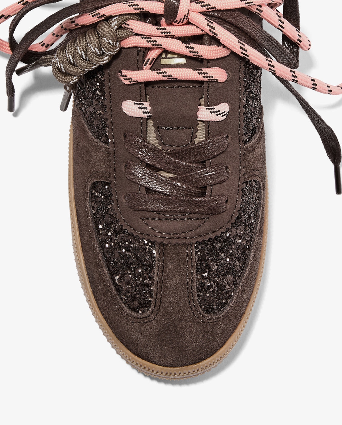 Zapatillas deportivas de mujer con brillo rebel lab glitter - D.Franklin - Marrón Marrón-5