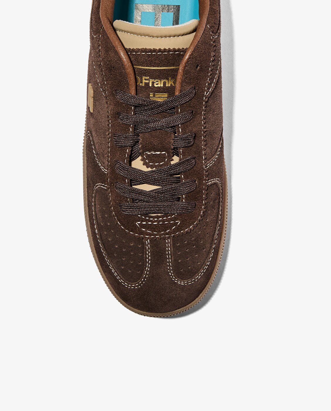 Zapatillas deportivas de hombre de ante y nylon rebel lab suede - D.Franklin - Marrón Marrón-4