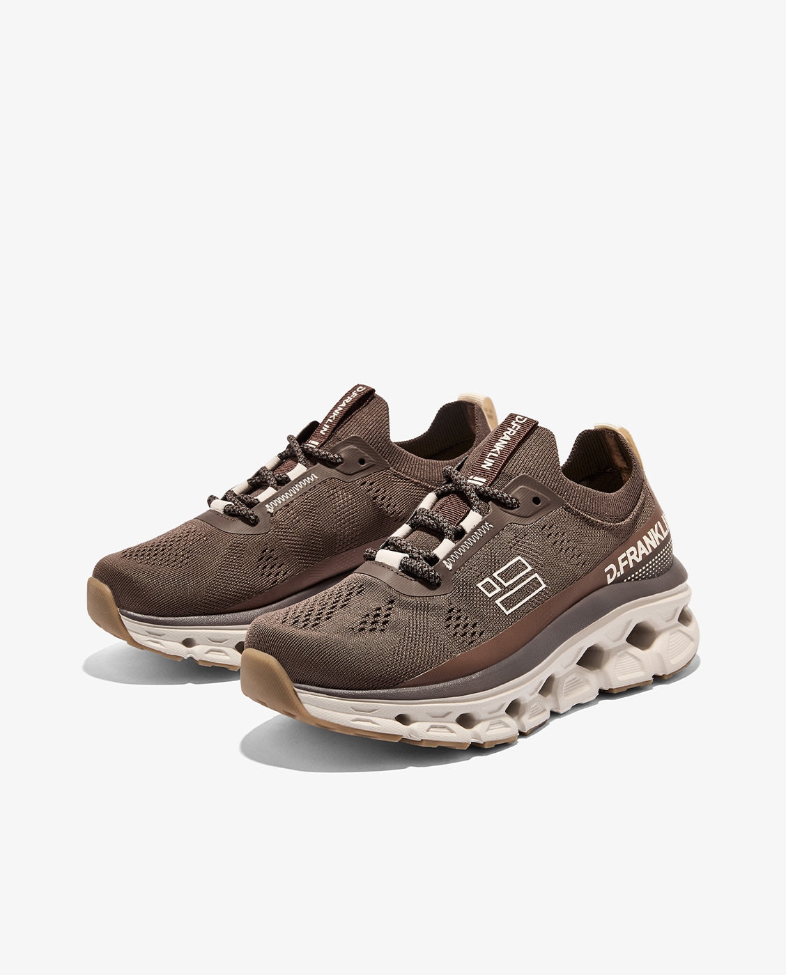 Zapatillas deportivas unisex con plataforma aero mesh - D.Franklin - Marrón chocolate Marrón chocolate-3