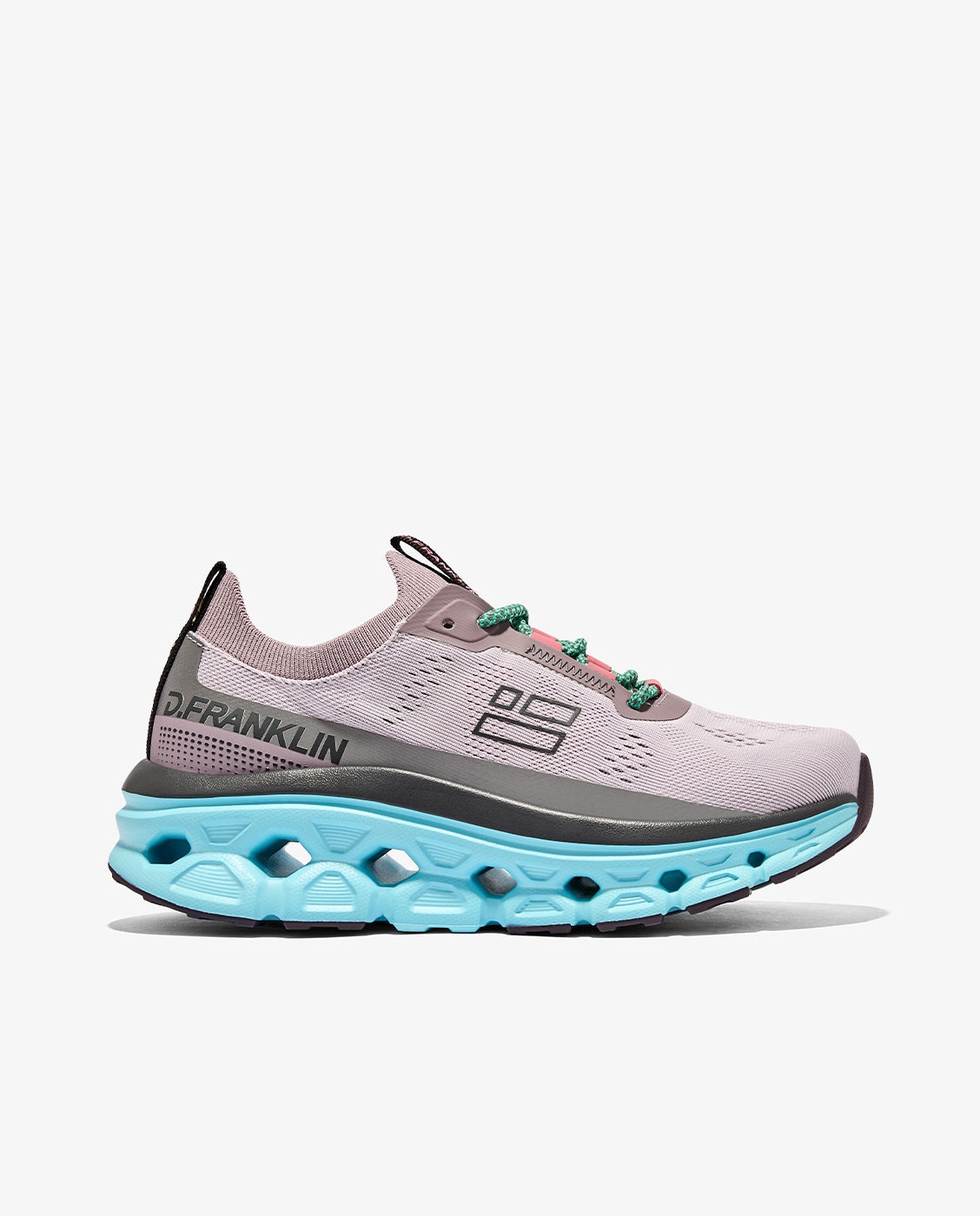 Zapatillas deportivas de mujer con plataforma aero mesh - D.Franklin - Gris / Azul Gris / Azul-1