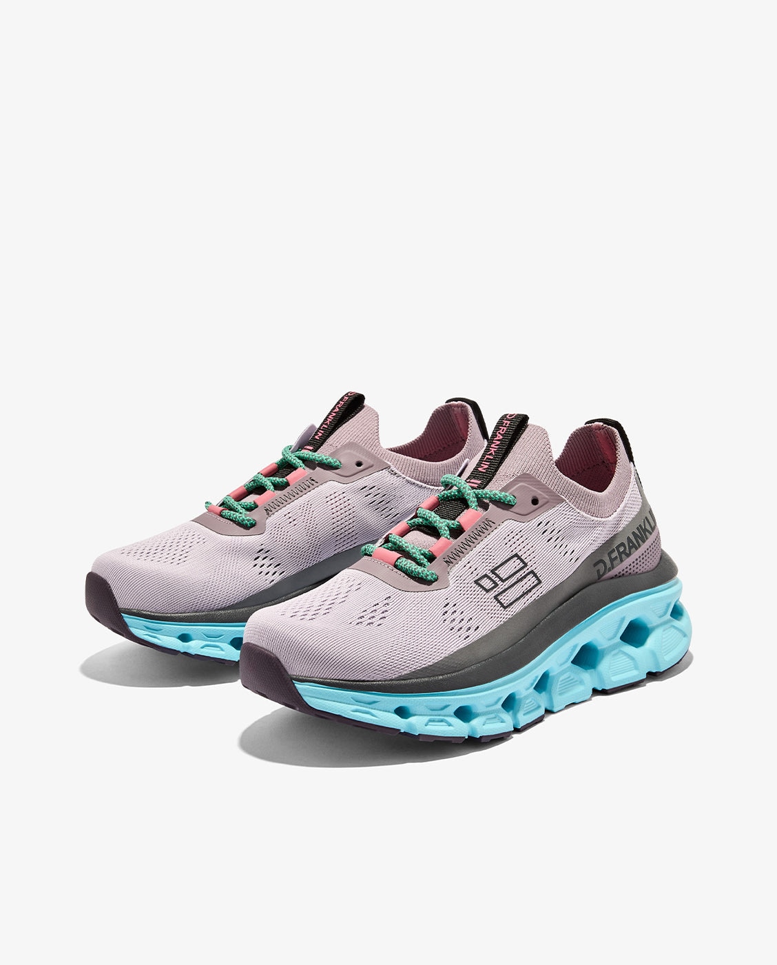 Zapatillas deportivas de mujer con plataforma aero mesh - D.Franklin - Gris / Azul Gris / Azul-3