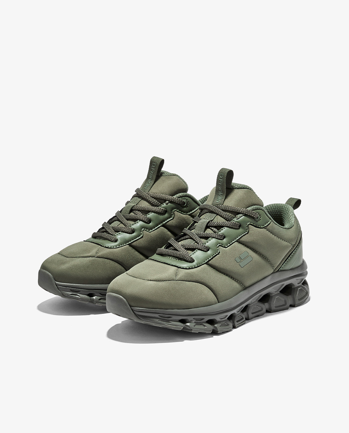 Zapatillas deportivas unisex de nylon con plataforma aero - D.Franklin - Verde militar Verde militar-3