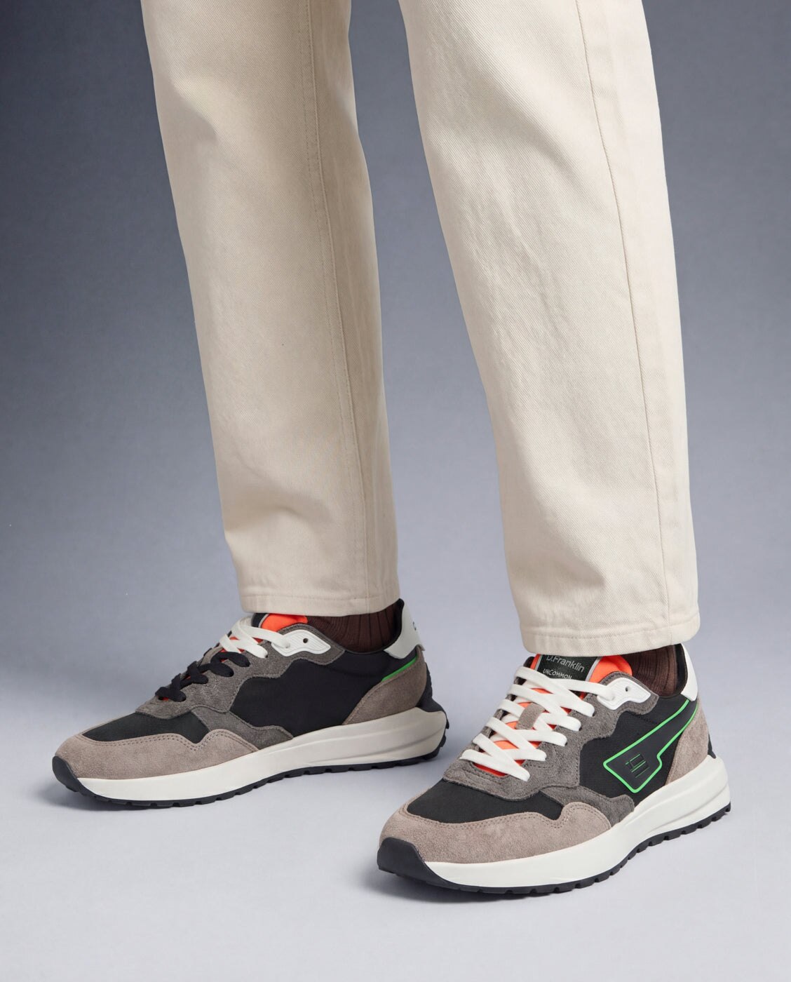 Zapatillas deportivas de hombre de ante soul - D.Franklin - Negro Negro-2