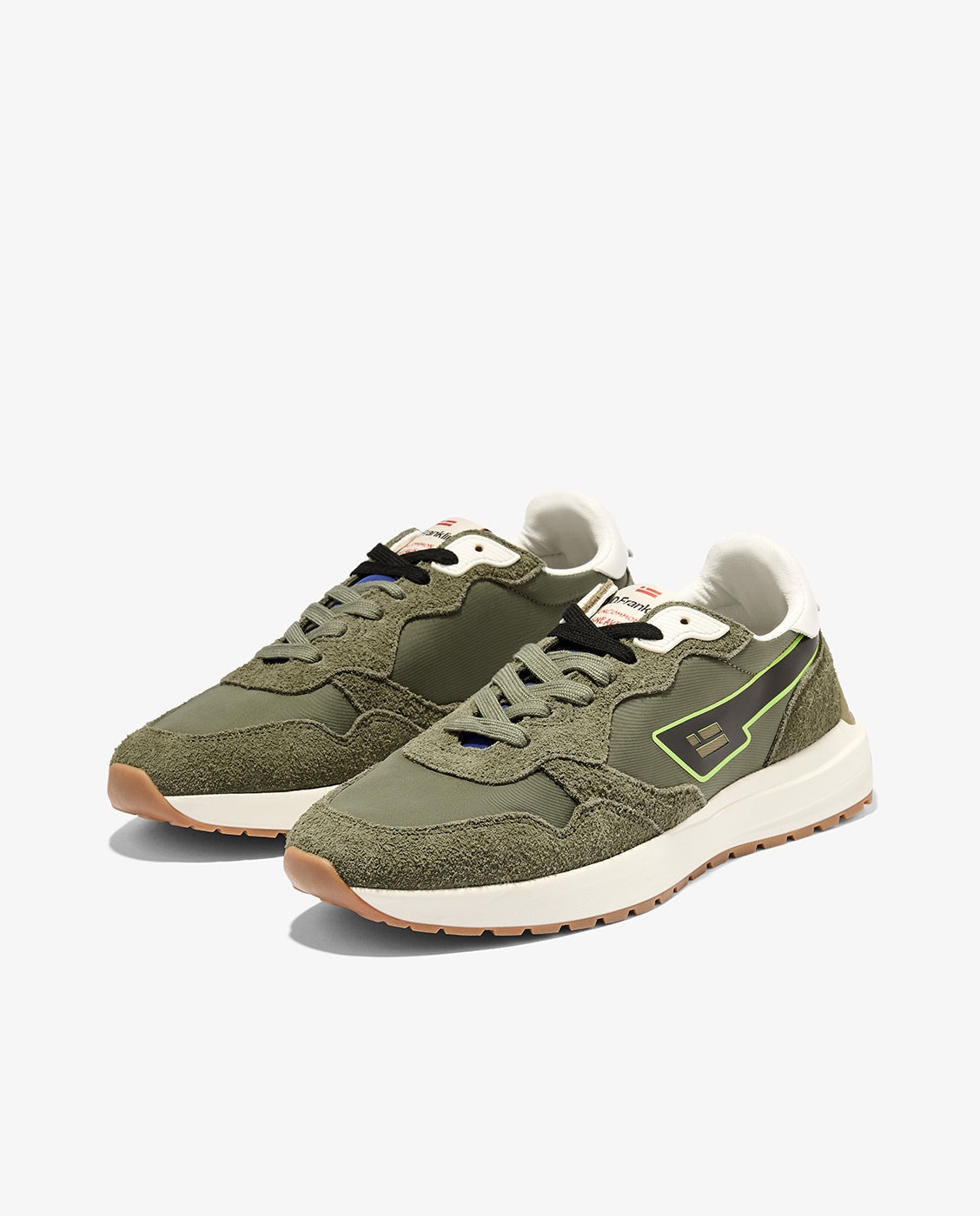 Zapatillas deportivas de hombre de ante soul - D.Franklin - Verde Verde-3