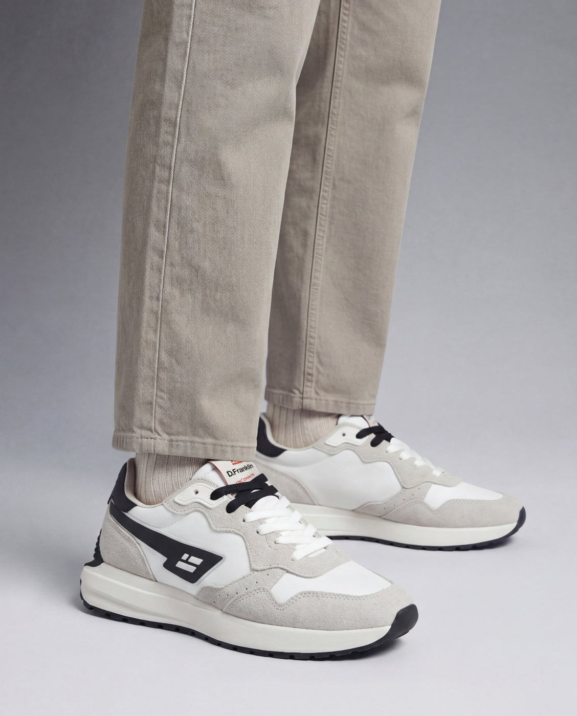 Zapatillas deportivas de hombre de ante soul - D.Franklin - Blanco Blanco-2