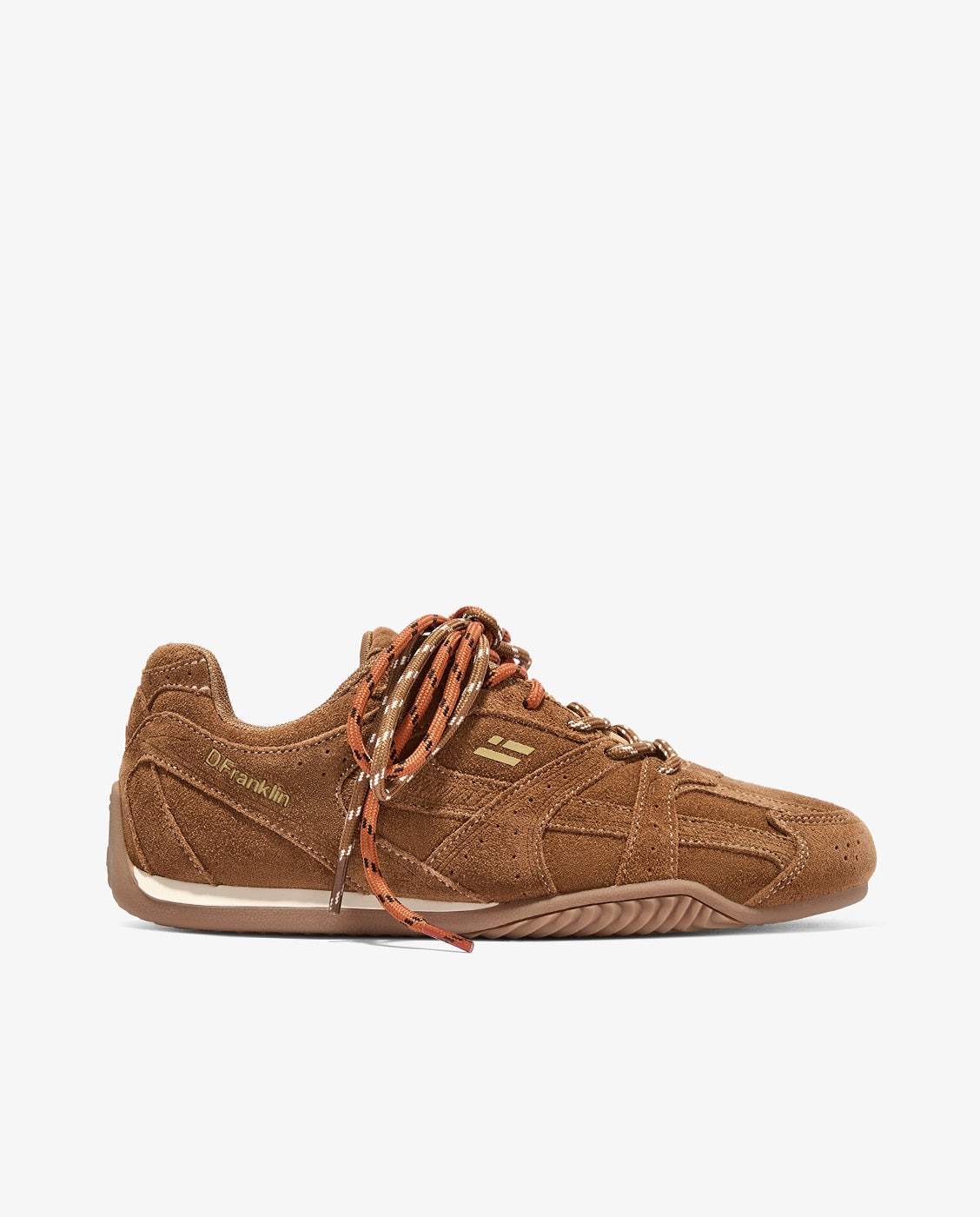 Zapatillas deportivas de mujer en piel con cordones imola - D.Franklin - Marrón Marrón-1