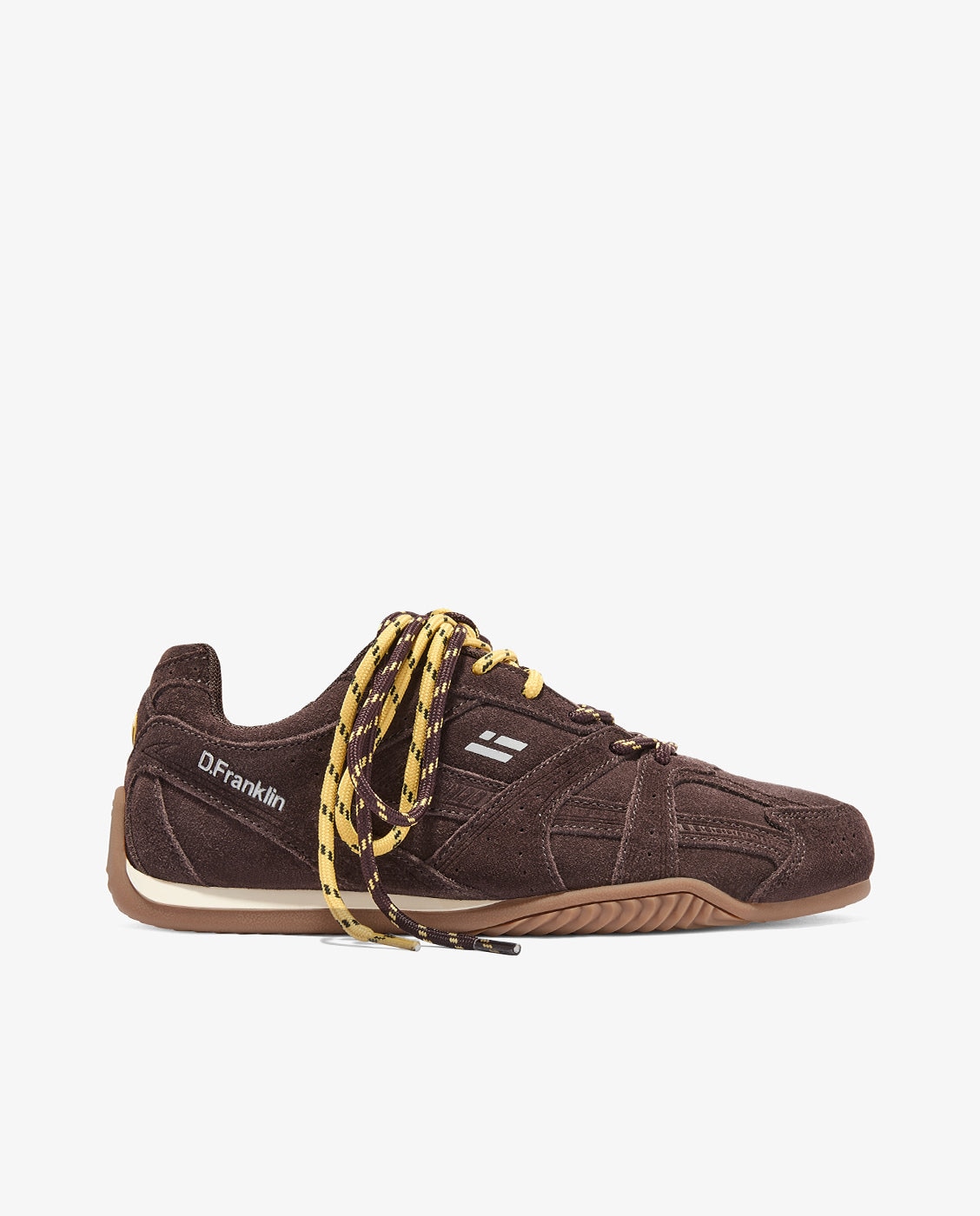Zapatillas deportivas de mujer en piel con cordones imola - D.Franklin - Marrón oscuro Marrón oscuro-1