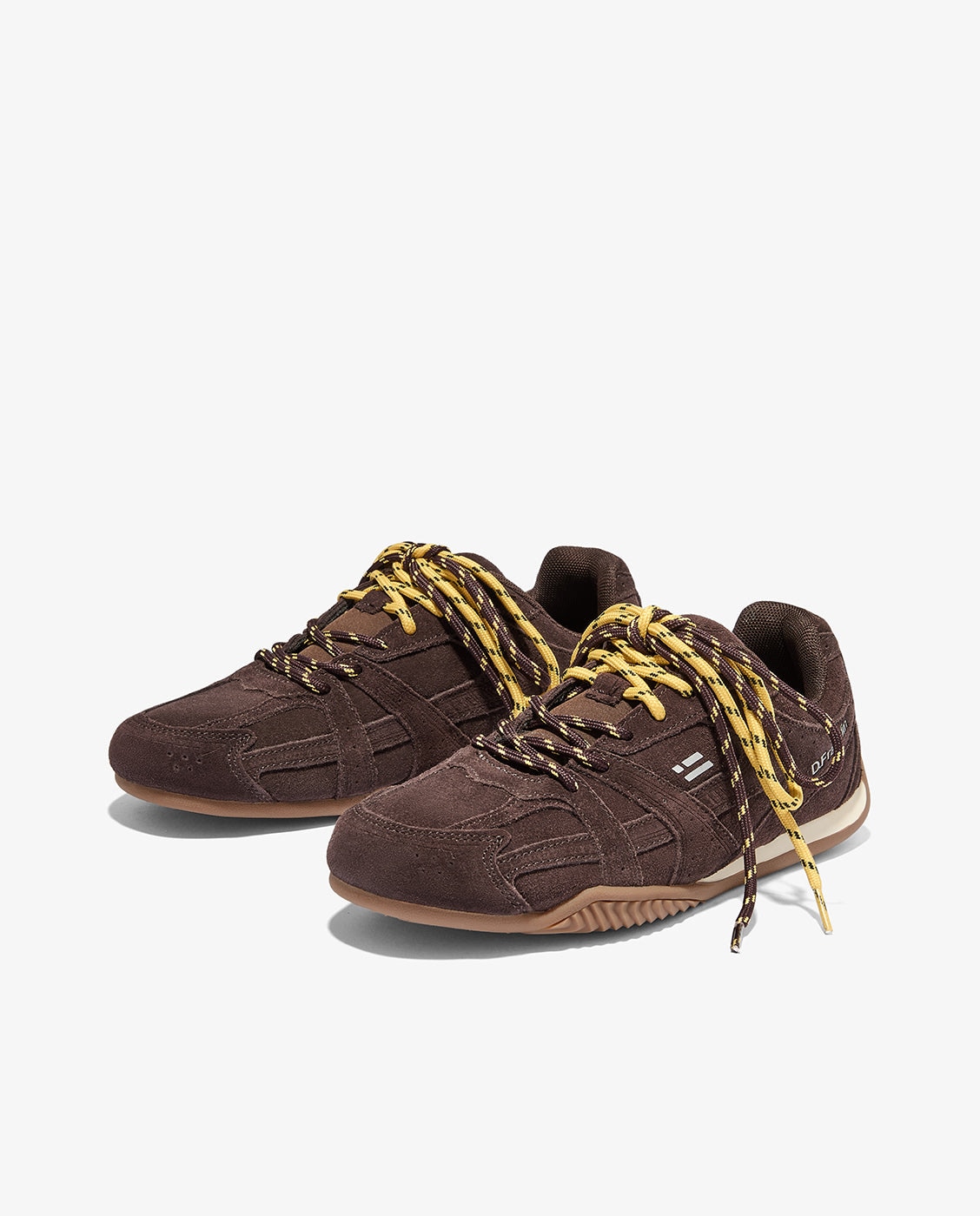 Zapatillas deportivas de mujer en piel con cordones imola - D.Franklin - Marrón oscuro Marrón oscuro-3