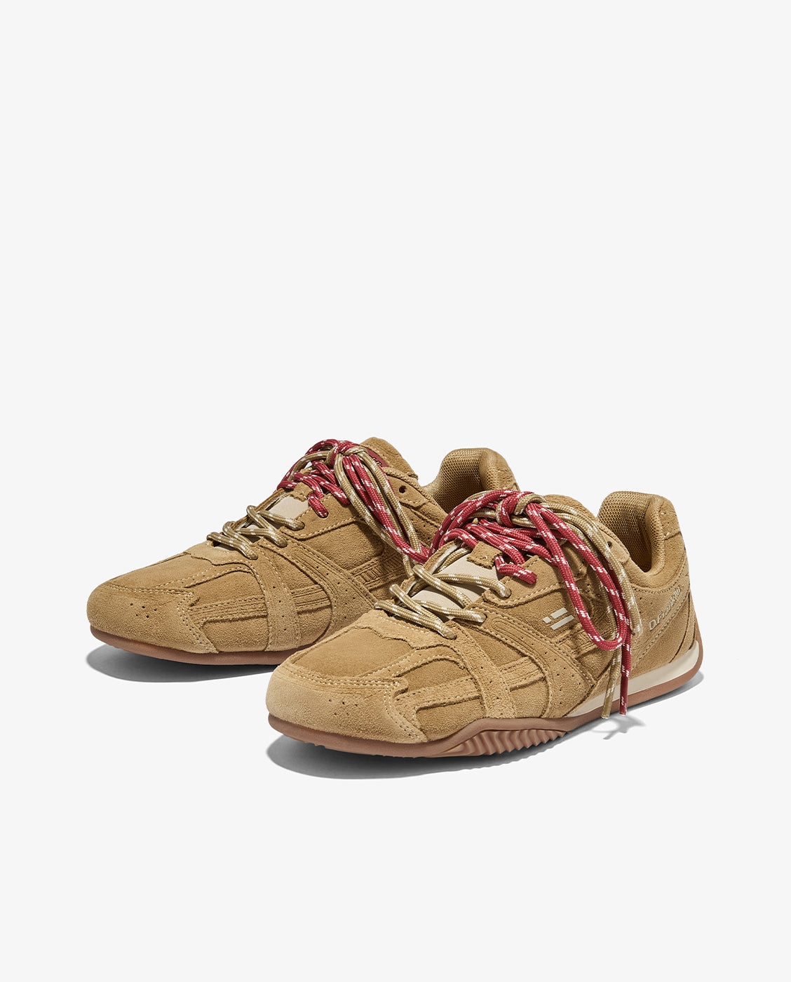 Zapatillas deportivas de mujer en piel con cordones imola - D.Franklin - Beige Beige-3