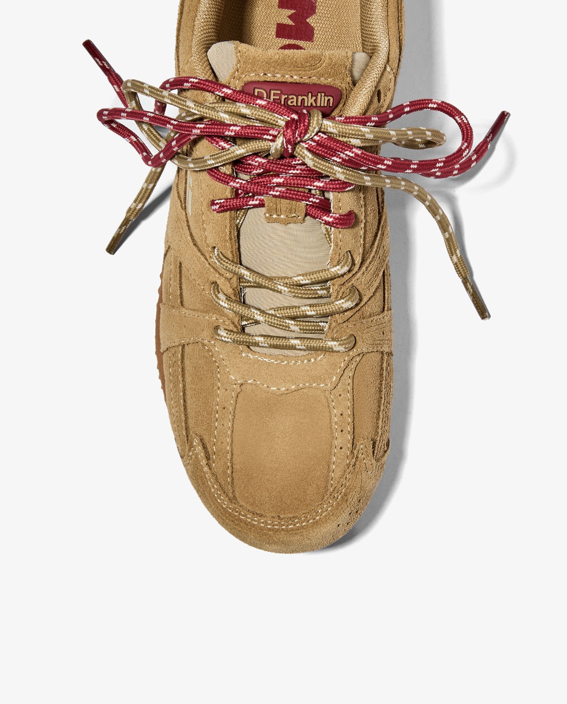 Zapatillas deportivas de mujer en piel con cordones imola - D.Franklin - Beige Beige-4