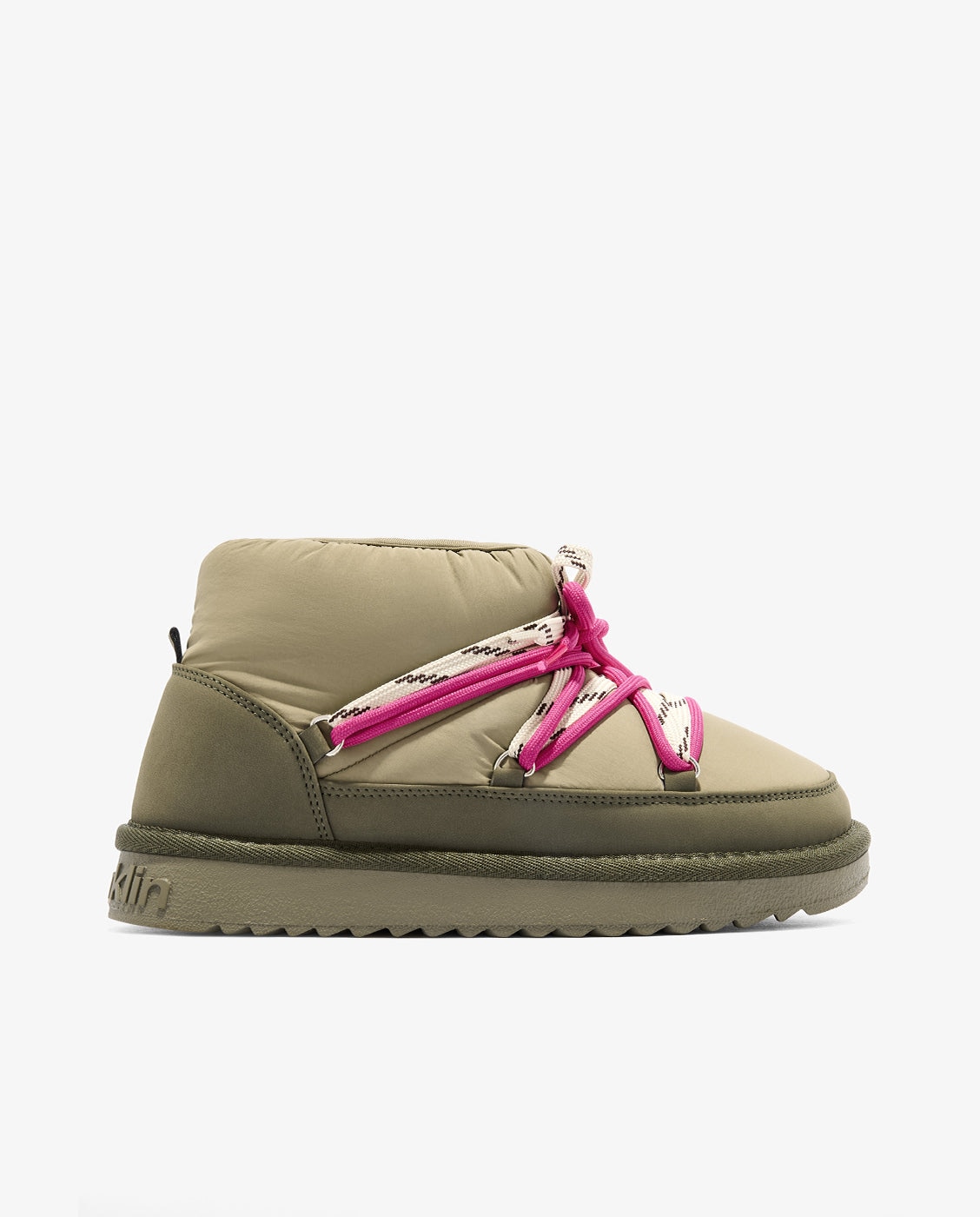 Botas de pelo de mujer de nylon con cordones nordic lite masal - D.Franklin - Kaki Kaki-1