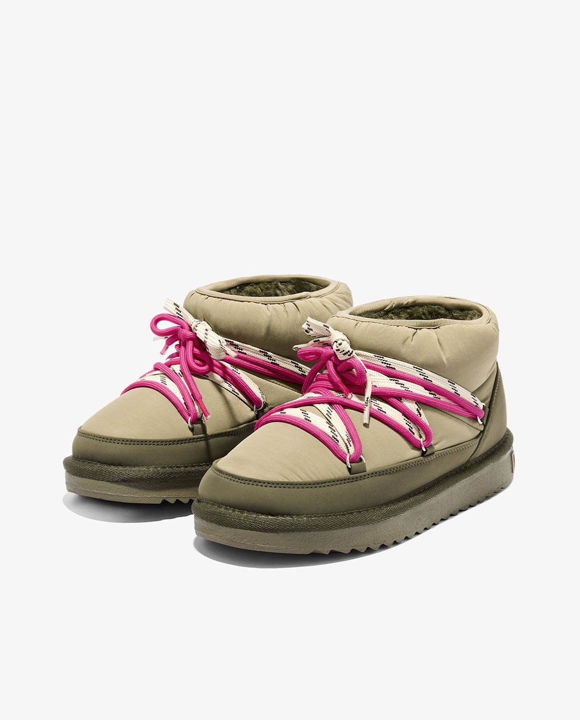 Botas de pelo de mujer de nylon con cordones nordic lite masal - D.Franklin - Kaki Kaki-4