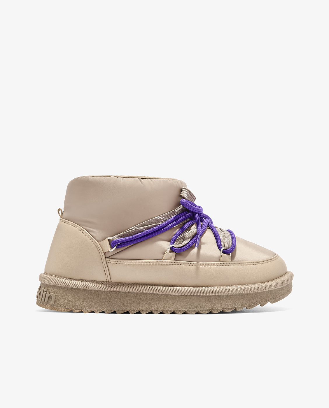 Botas de pelo de mujer de nylon con cordones nordic lite masal - D.Franklin - Beige Beige-1