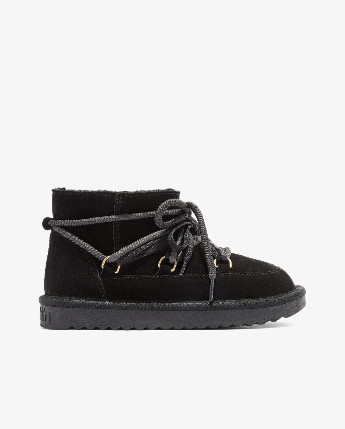 Botas de pelo de mujer estilo australianas en piel con doble cordonera nordic lite gno - D.Franklin - Negro Negro-1