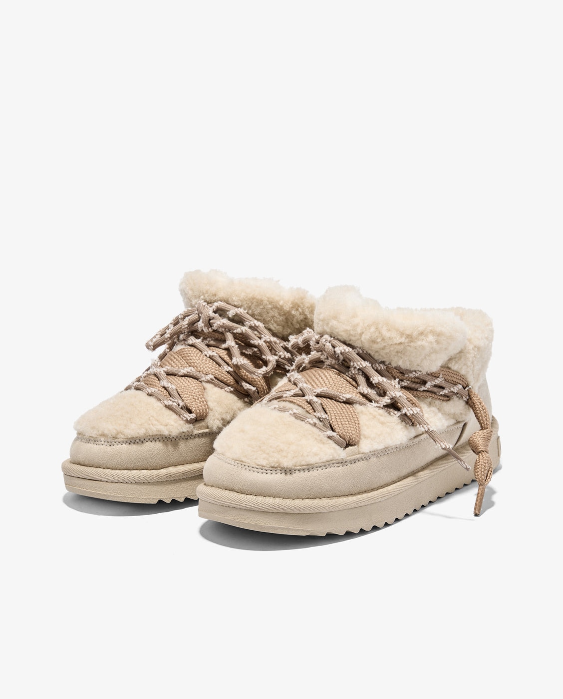 Botas de pelo de mujer estilo australianas de microfibra nordic lite sherpa - D.Franklin - Beige Beige-4