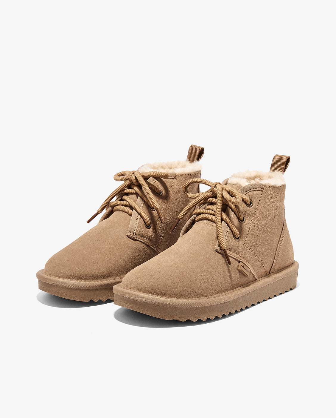 Botas de pelo unisex en piel con cordones nordic lite safari - D.Franklin - Camel Camel-5