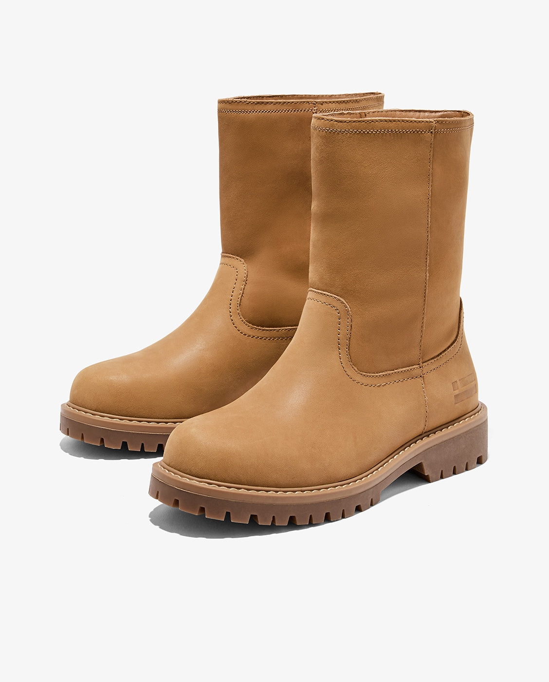 Botas básicas de mujer de nubuck con plataforma sierra camp mid - D.Franklin - Camel Camel-3