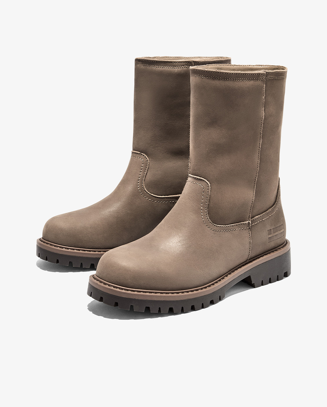 Botas básicas de mujer de nubuck con plataforma sierra camp mid - D.Franklin - Gris Gris-3