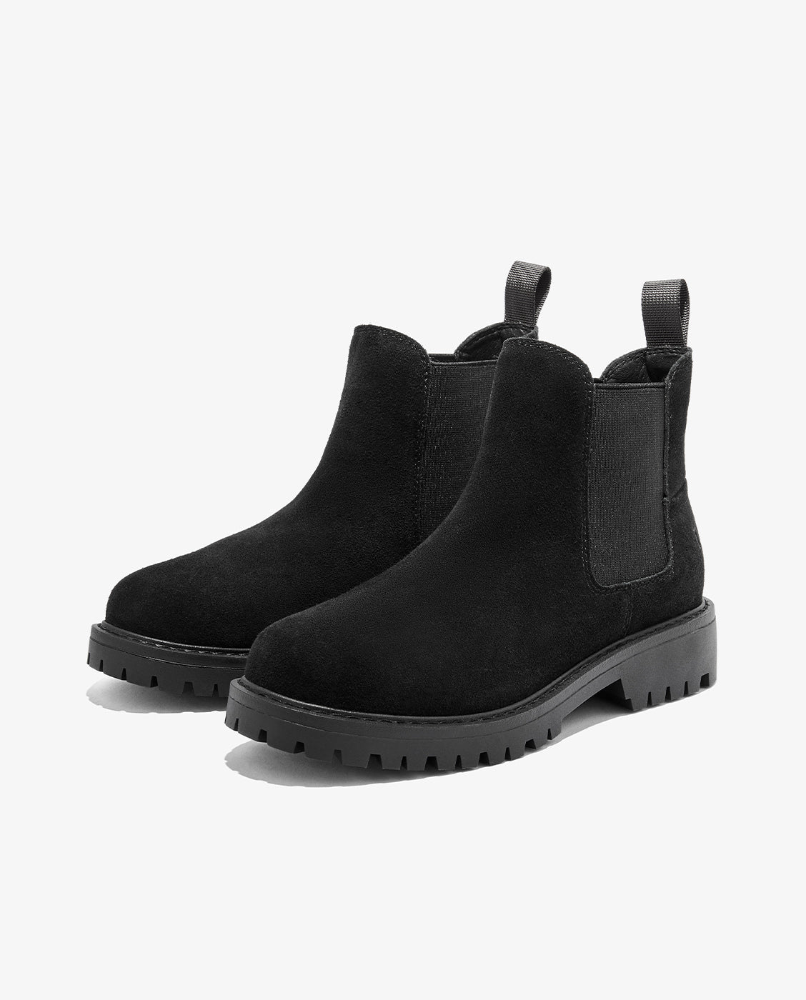 Botines de mujer de piel con plataforma sierra chelsea - D.Franklin - Negro Negro-3