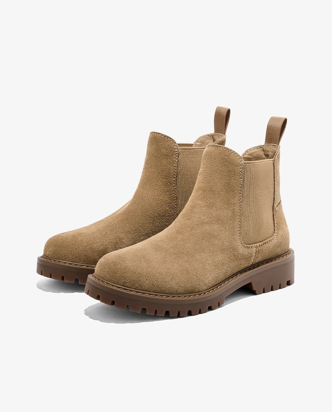 Botines de mujer de piel con plataforma sierra chelsea - D.Franklin - Camel Camel-3