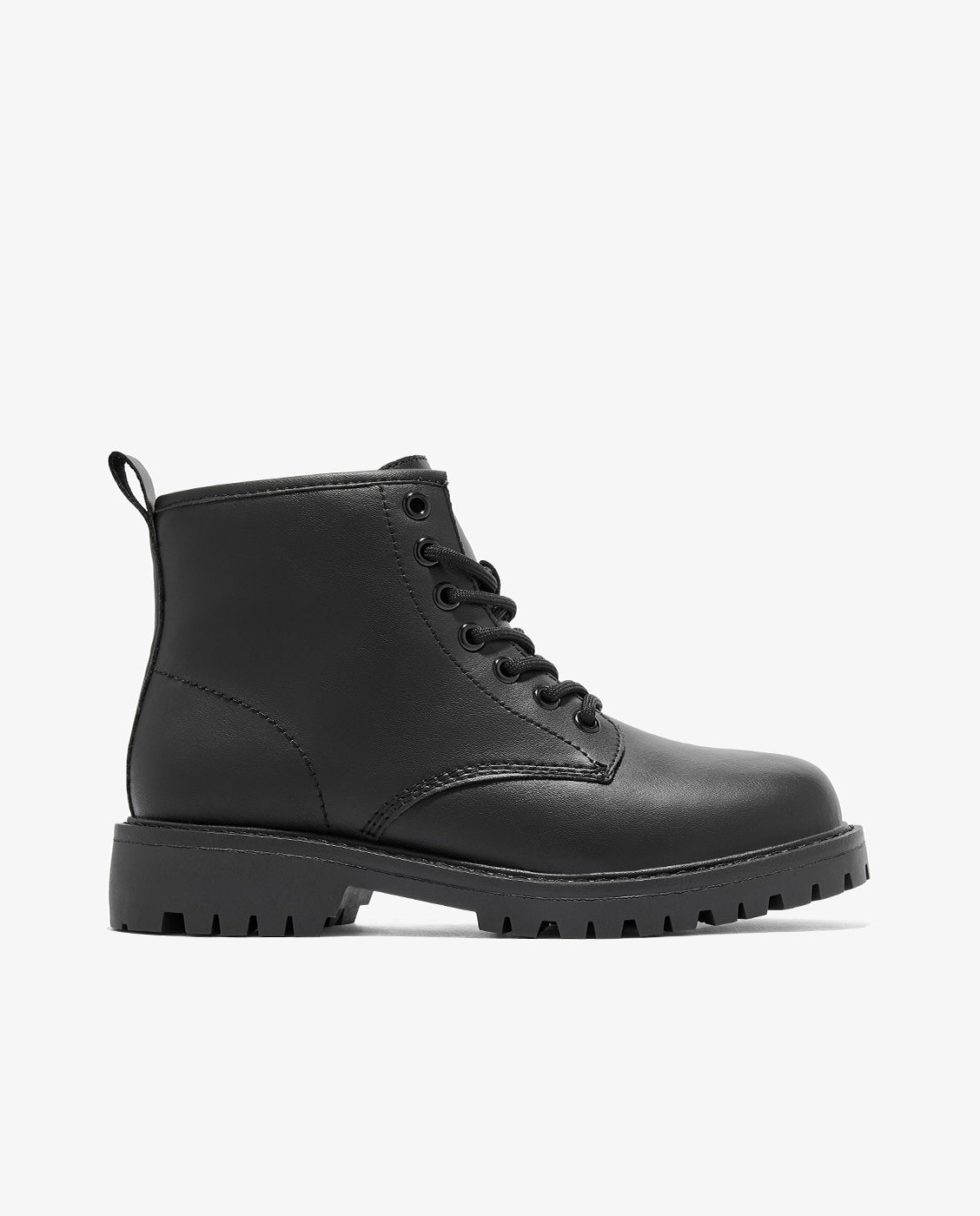 Botines de mujer con plataforma y cordones sierra command - D.Franklin - Negro Negro-1