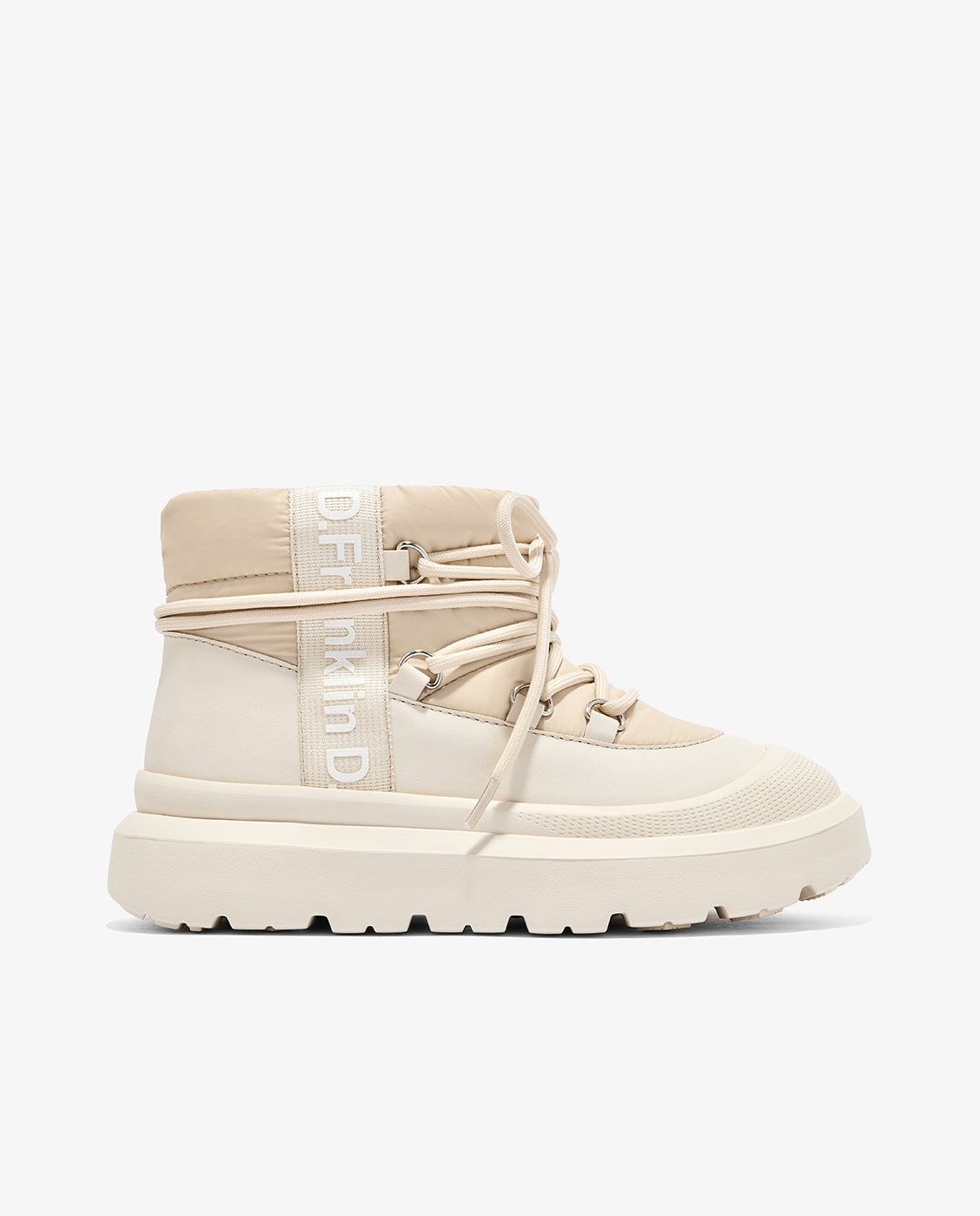 Botas de pelo de mujer de tejido y caña alta nordic foam bomb - D.Franklin - Beige Beige-1