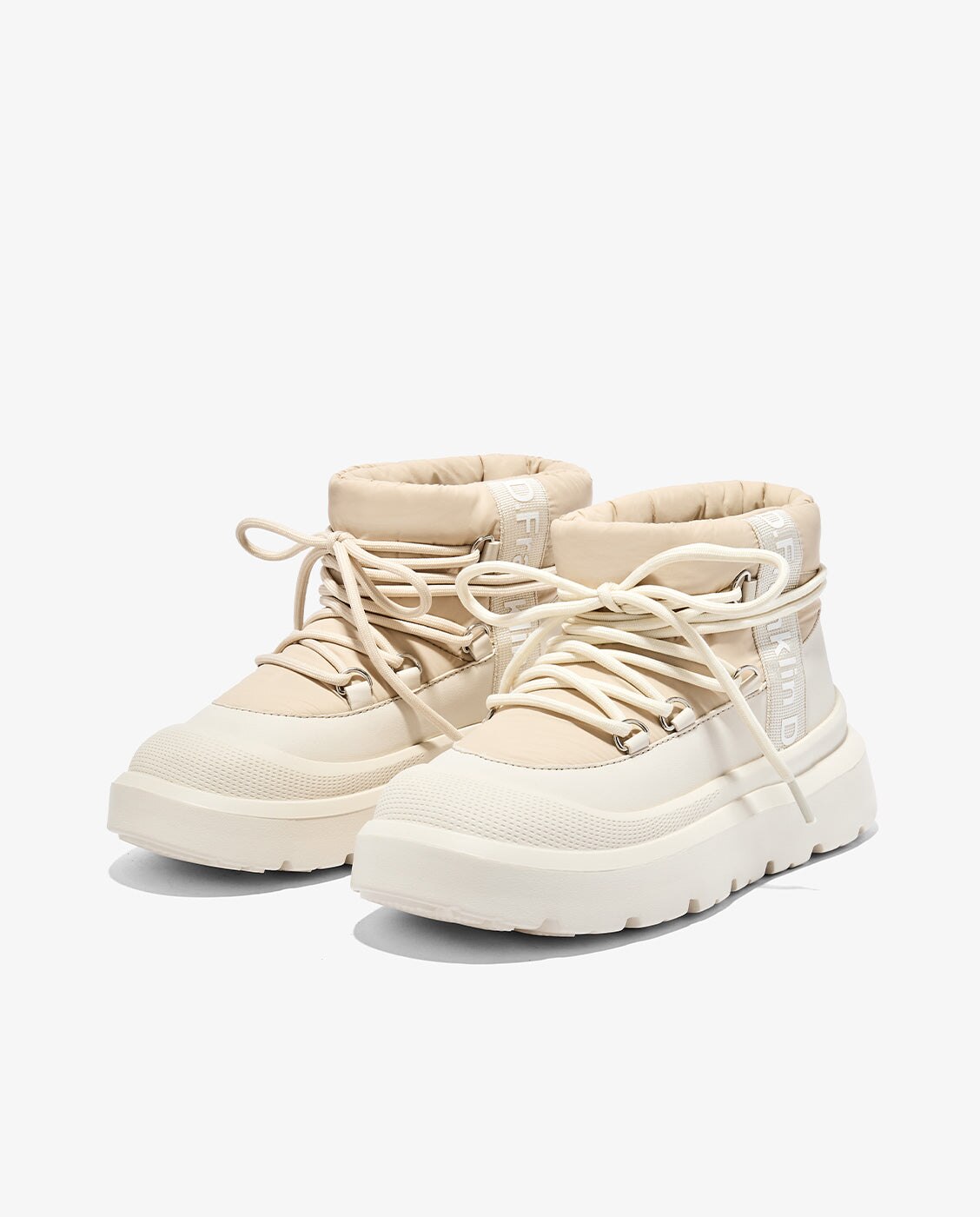 Botas de pelo de mujer de tejido y caña alta nordic foam bomb - D.Franklin - Beige Beige-3