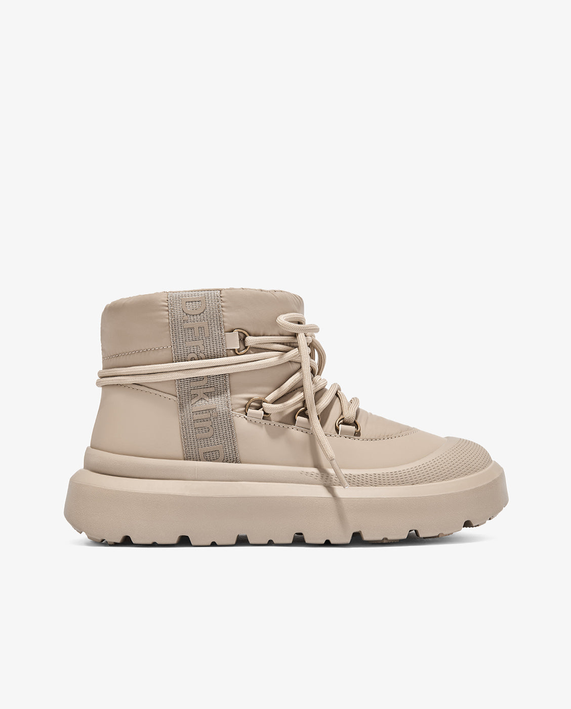 Botas de pelo de mujer de tejido y caña alta nordic foam bomb - D.Franklin - Marrón claro Marrón claro-1