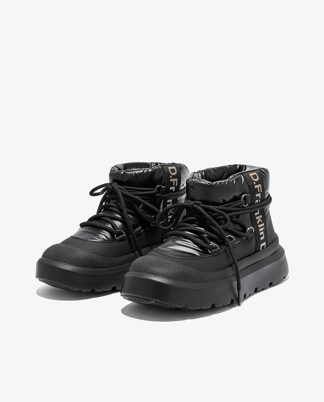 Botas de pelo de mujer de tejido y caña alta nordic foam bomb - D.Franklin - Negro Negro-3