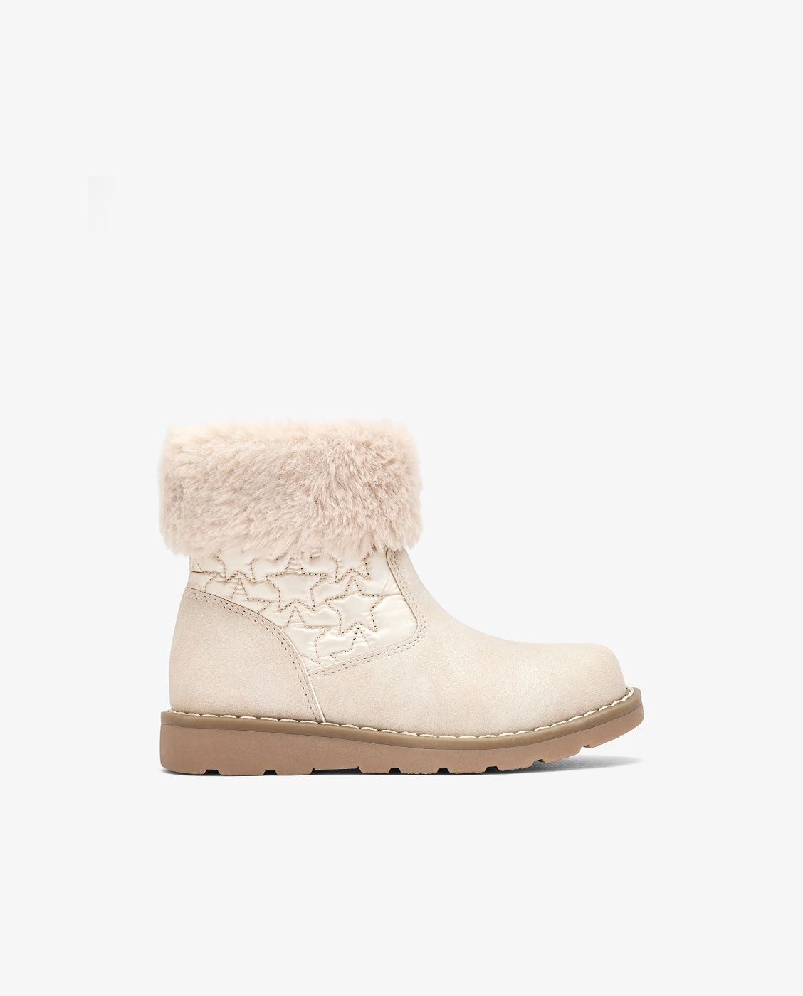 Botas de niña con cremallera y detalles de estrella - Conguitos - Beige Beige-1