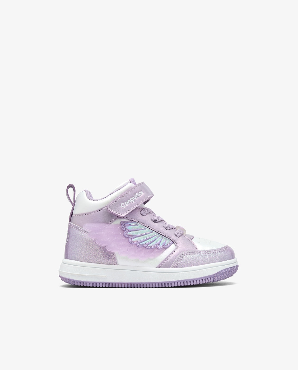 Zapatillas altas de niña con luz lavanda - Conguitos - Morado Morado-1