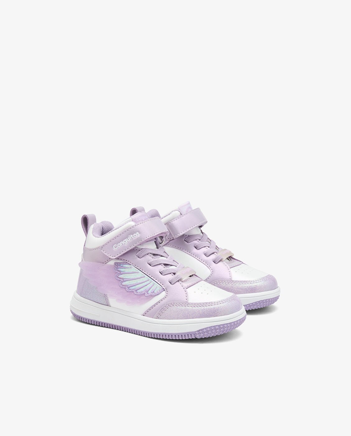 Zapatillas altas de niña con luz lavanda - Conguitos - Morado Morado-2