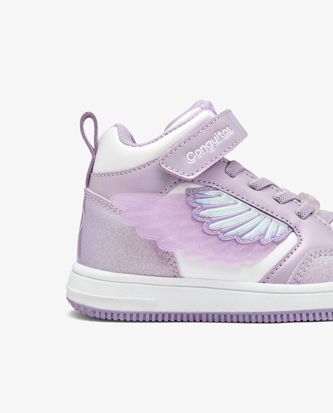Zapatillas altas de niña con luz lavanda - Conguitos - Morado Morado-4