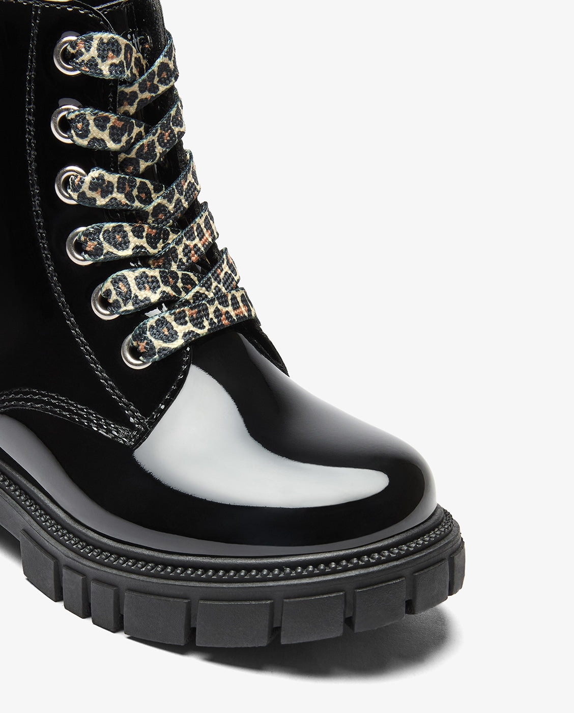 Botas militares de niña con cremallera - Conguitos - Negro Negro-3