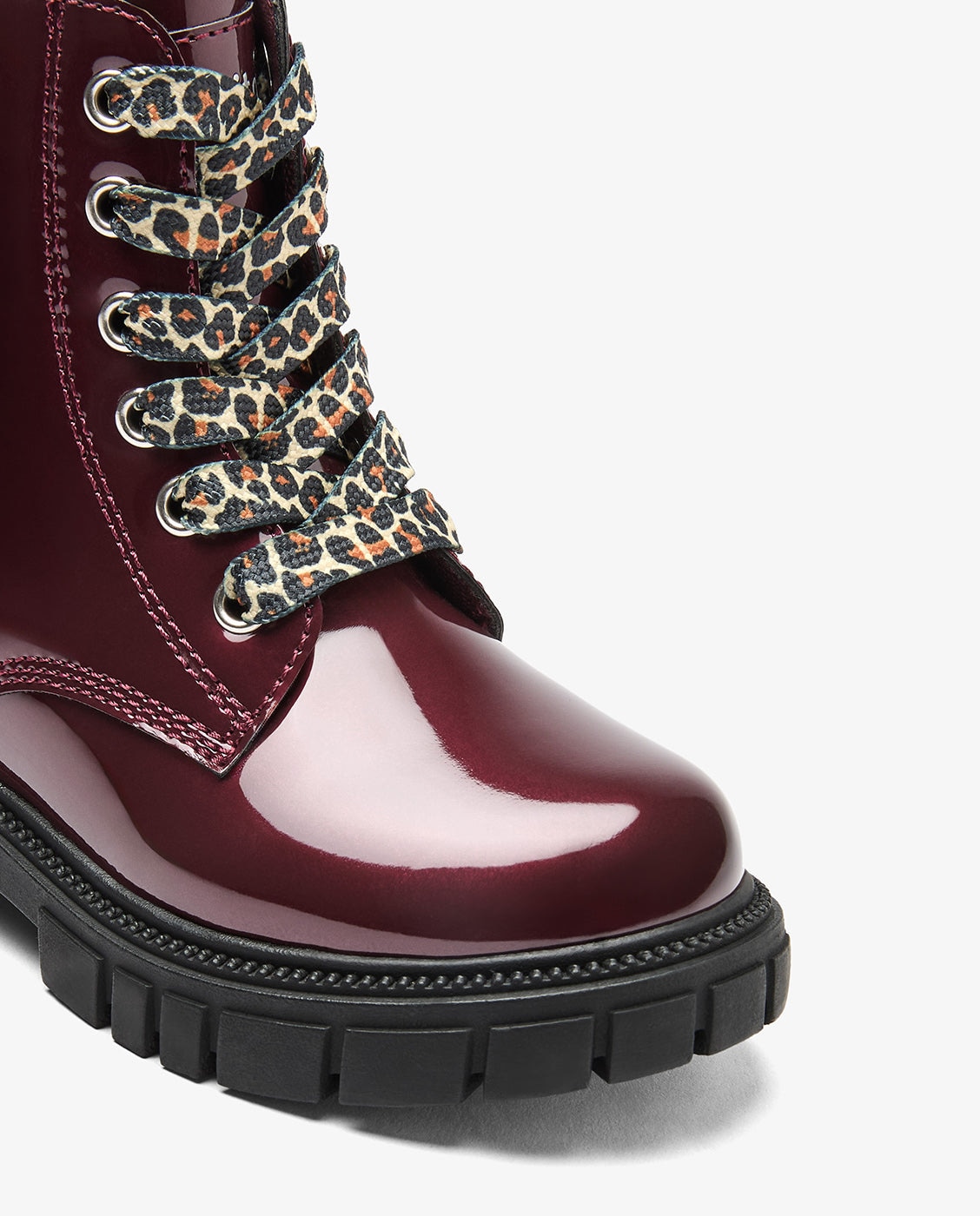 Botas militares de niña con cremallera - Conguitos - Burdeos Burdeos-3