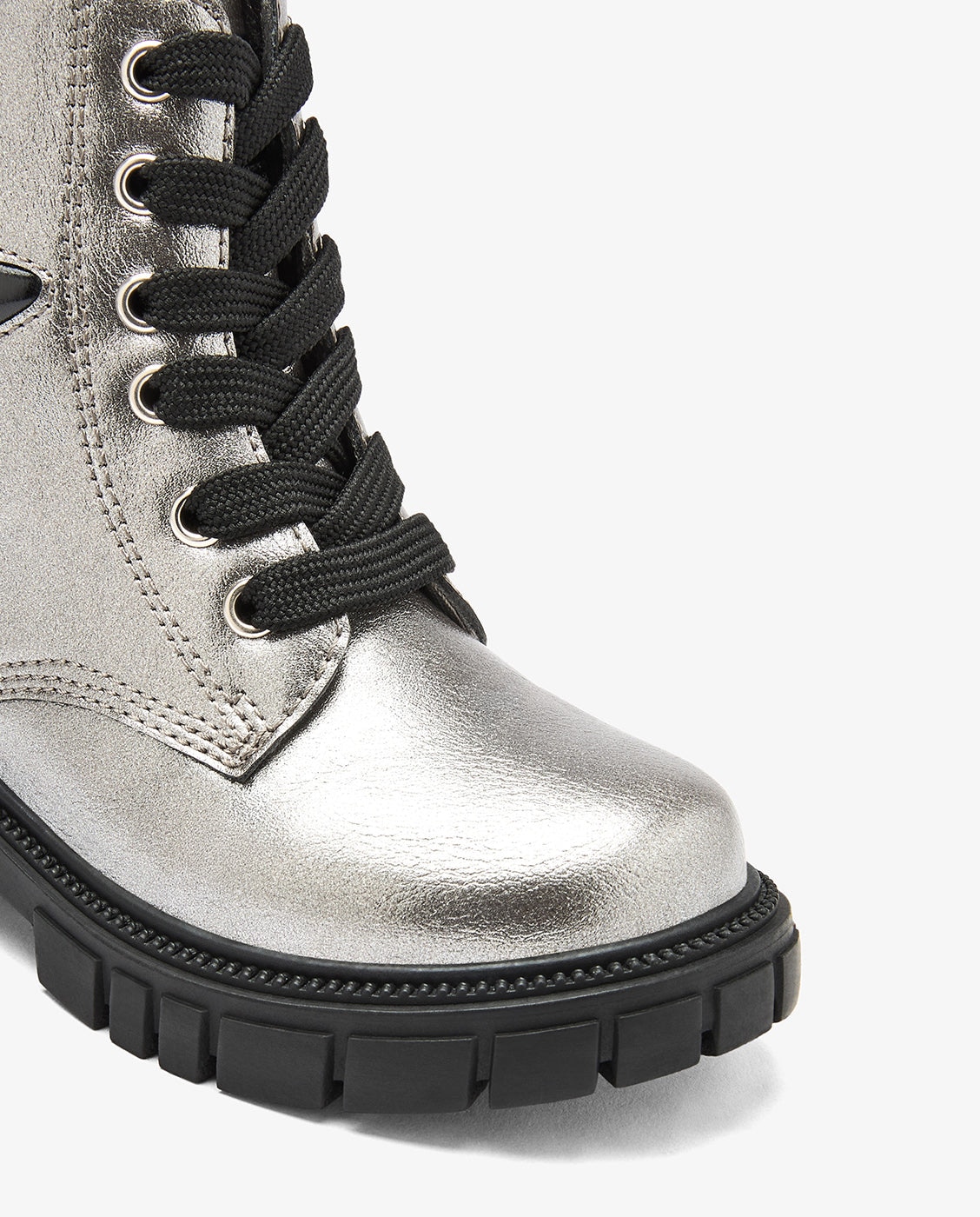 Botas militares de niña con estrella y cremallera - Conguitos - Gris Gris-3