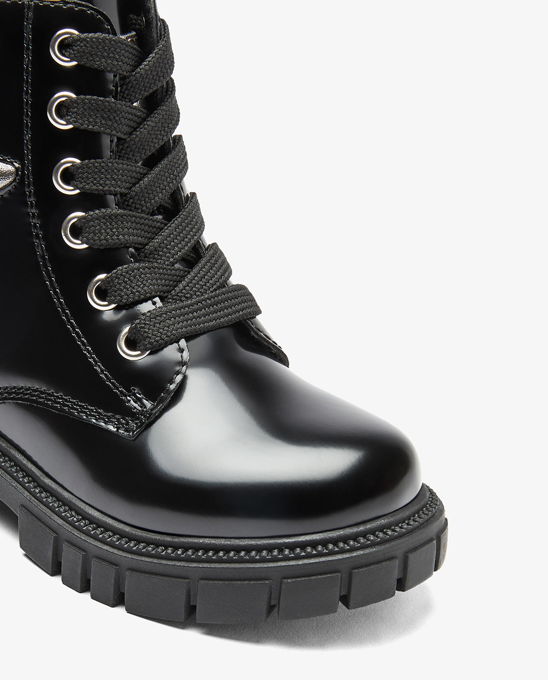 Botas militares de niña con estrella y cremallera - Conguitos - Negro Negro-3