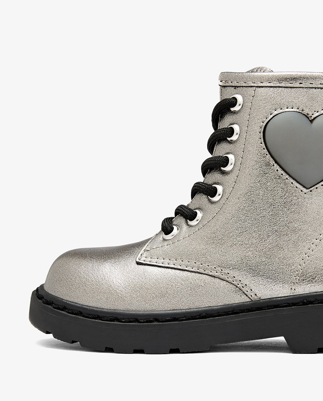 Botas militares de niña con luces y cremallera - Conguitos - Gris Gris-3