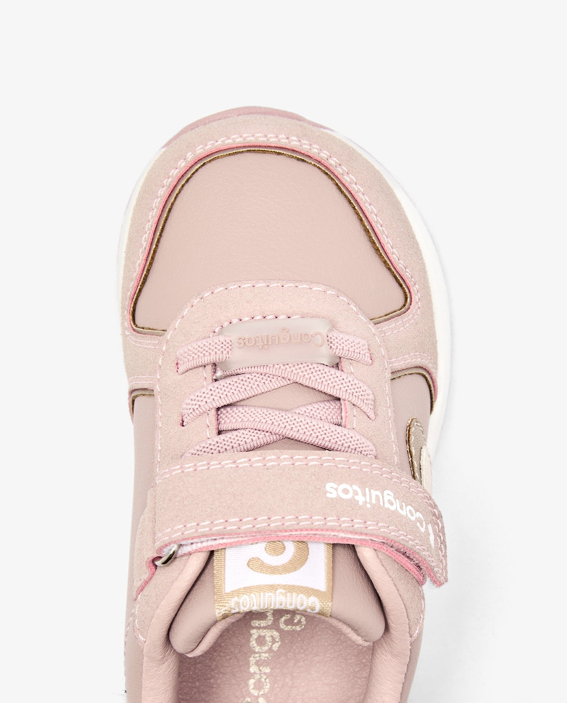 Imagen 4 de Zapatillas de luces de niña barefoot con detalle de corazón - Conguitos - Rosa Rosa