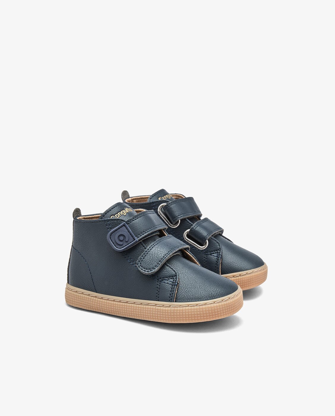 Zapatillas altas de niña con diseño barefoot y cierre adherente - Conguitos - Azul Azul-2